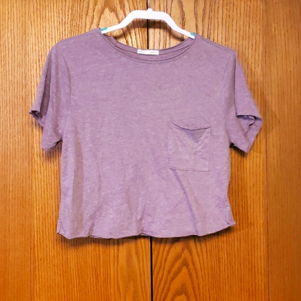 Threads 4 Thought Womens M Cropped Purple Tee